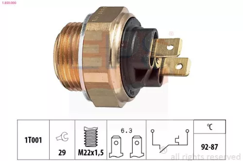 EPS Temperature Switch, radiator fan (1-850-000)