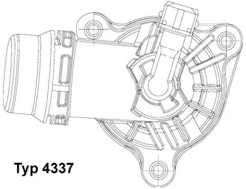 BorgWarner (Wahler) Thermostat, coolant (4337.105D)