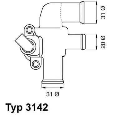 BorgWarner (Wahler) Thermostat, coolant (3142.90D)