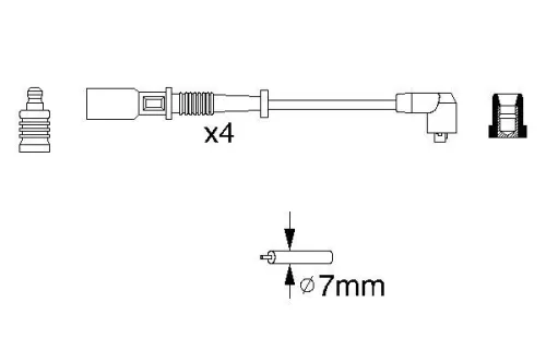 BOSCH Ignition Cable Kit (0986356754)