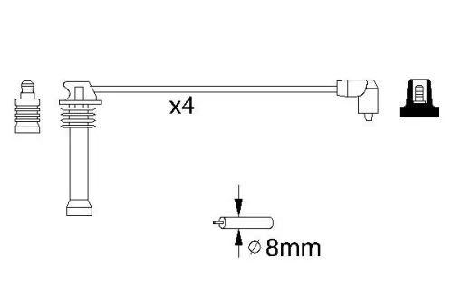 BOSCH Ignition Cable Kit (0986357141)