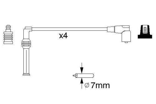 BOSCH Ignition Cable Kit (0986356778)