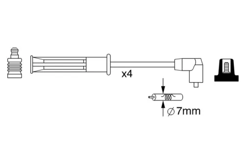 BOSCH Ignition Cable Kit (0986357253)