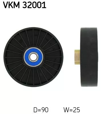 SKF Deflection/Guide Pulley, V-ribbed belt (VKM32001)