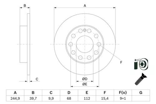 BOSCH Brake Disc (0986478986)