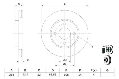 BOSCH Brake Disc (0986478892)