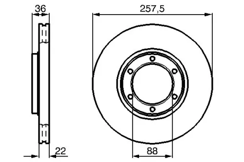 BOSCH Brake Disc (0986478596)