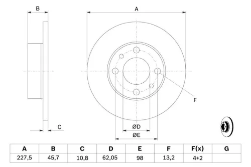 BOSCH Brake Disc (0986478063)