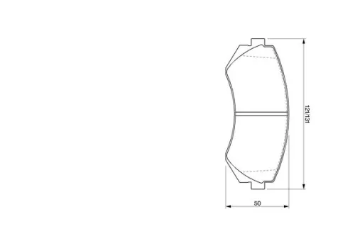 BOSCH Brake Pad Set, disc brake (0986424489)