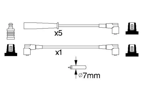 BOSCH Ignition Cable Kit (0986356753)