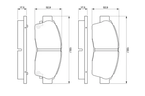 BOSCH Brake Pad Set, disc brake (0986461123)