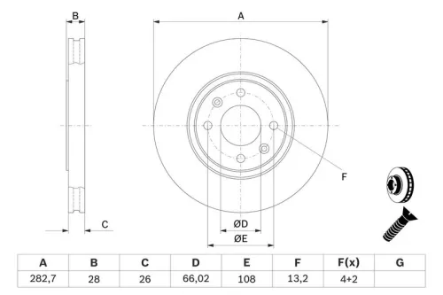 BOSCH Brake Disc (0986478831)