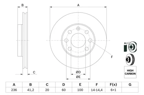 BOSCH Brake Disc (0986478192)