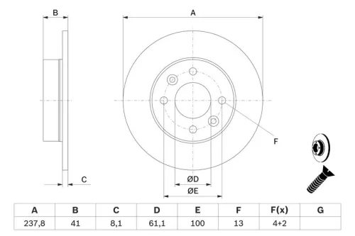 BOSCH Brake Disc (0986478273)