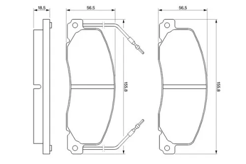 BOSCH Brake Pad Set, disc brake (0986460946)