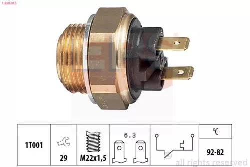 EPS Temperature Switch, radiator fan (1-850-016)