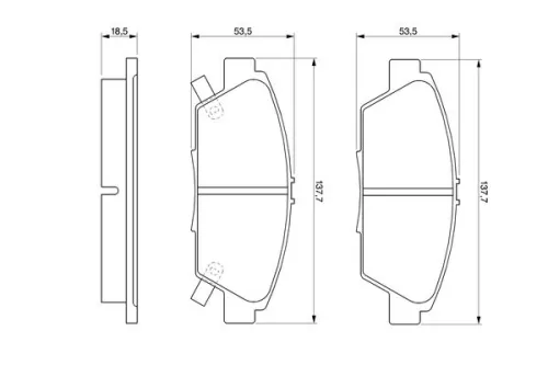 BOSCH Brake Pad Set, disc brake (0986424289)