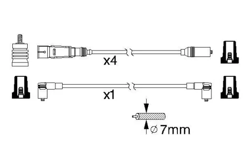 BOSCH Ignition Cable Kit (0986356338)