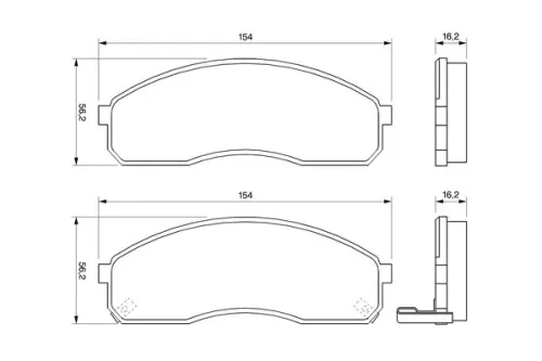 BOSCH Brake Pad Set, disc brake (0986424714)