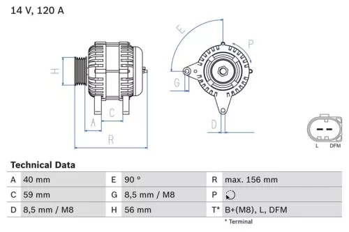 BOSCH Alternator (0986042810)