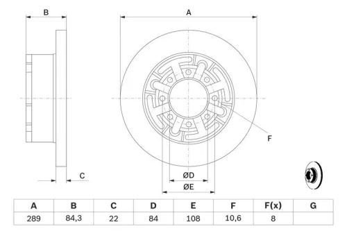 BOSCH Brake Disc (0986478886)