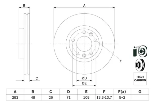 BOSCH Brake Disc (0986479193)
