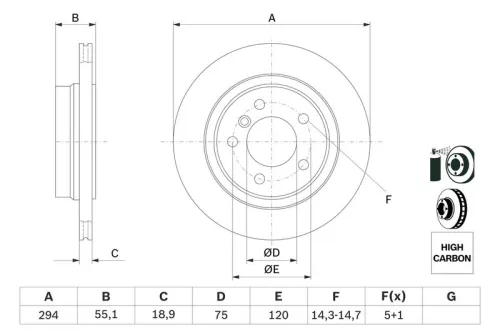 BOSCH Brake Disc (0986478570)