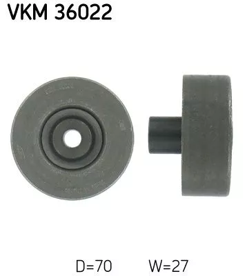 SKF Deflection/Guide Pulley, V-ribbed belt (VKM36022)
