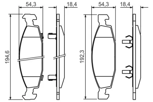 BOSCH Brake Pad Set, disc brake (0986424666)