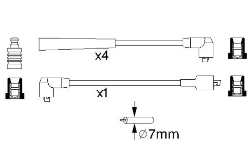 BOSCH Ignition Cable Kit (0986356859)