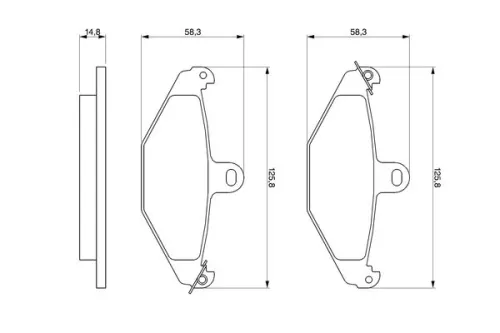 BOSCH Brake Pad Set, disc brake (0986461148)