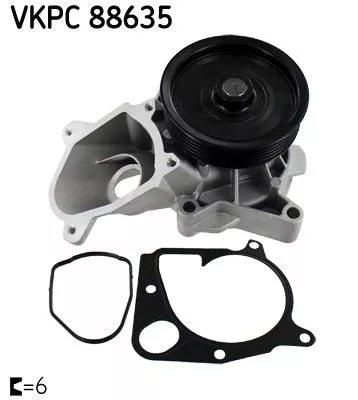 SKF Water Pump, engine cooling (VKPC88635)