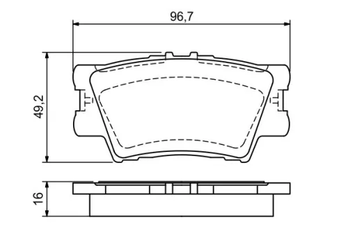 BOSCH Brake Pad Set, disc brake (0986494154)