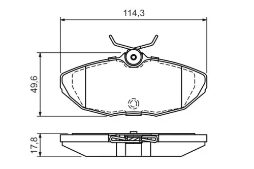 BOSCH Brake Pad Set, disc brake (0986424702)