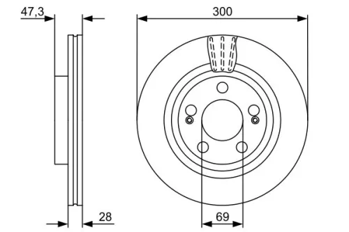 BOSCH Brake Disc (0986479537)