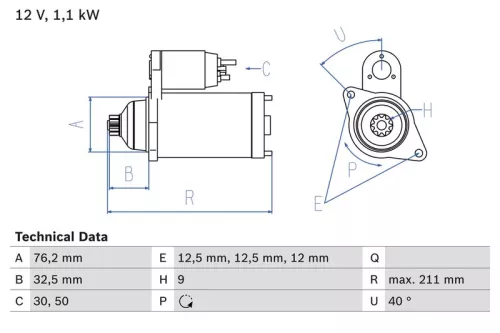 BOSCH Starter (0986017830)