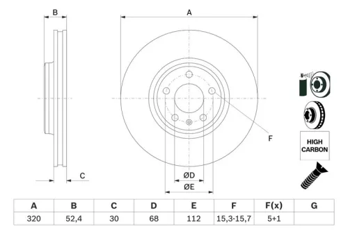 BOSCH Brake Disc (0986479468)