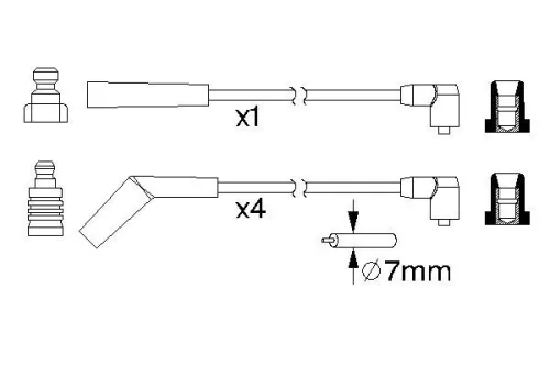 BOSCH Ignition Cable Kit (0986357153)