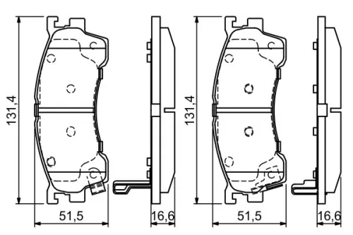 BOSCH Brake Pad Set, disc brake (0986424694)