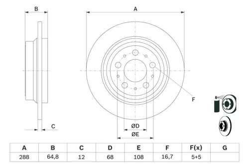 BOSCH Brake Disc (0986478495)