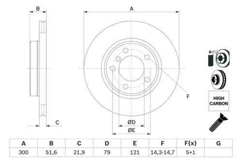 BOSCH Brake Disc (0986478571)