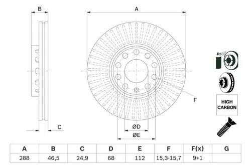 BOSCH Brake Disc (0986478546)