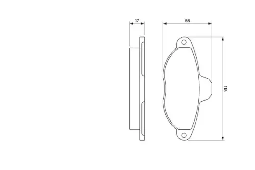 BOSCH Brake Pad Set, disc brake (0986460968)