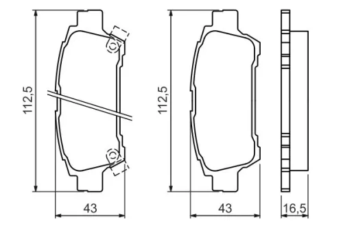 BOSCH Brake Pad Set, disc brake (0986424762)