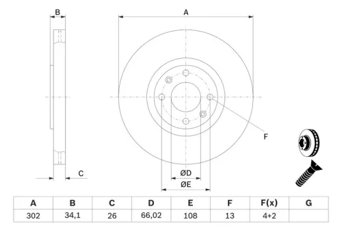 BOSCH Brake Disc (0986479288)