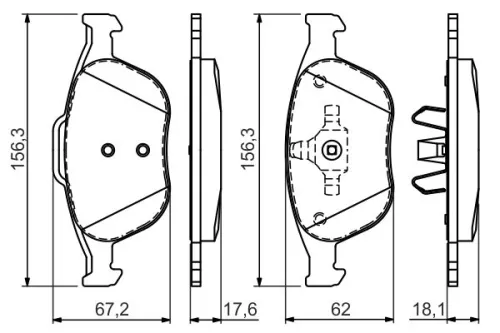 BOSCH Brake Pad Set, disc brake (0986424701)