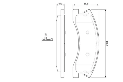 BOSCH Brake Pad Set, disc brake (0986424823)
