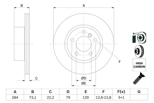 BOSCH Brake Disc (0986479213)