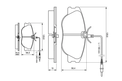 BOSCH Brake Pad Set, disc brake (0986424033)