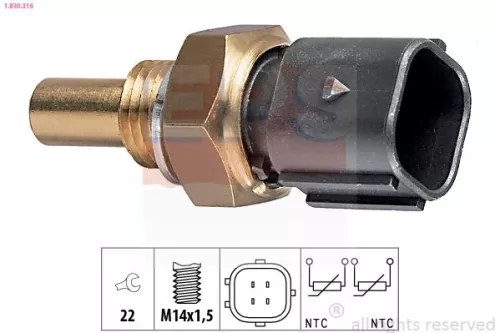 EPS Sensor, coolant temperature (1-830-316)